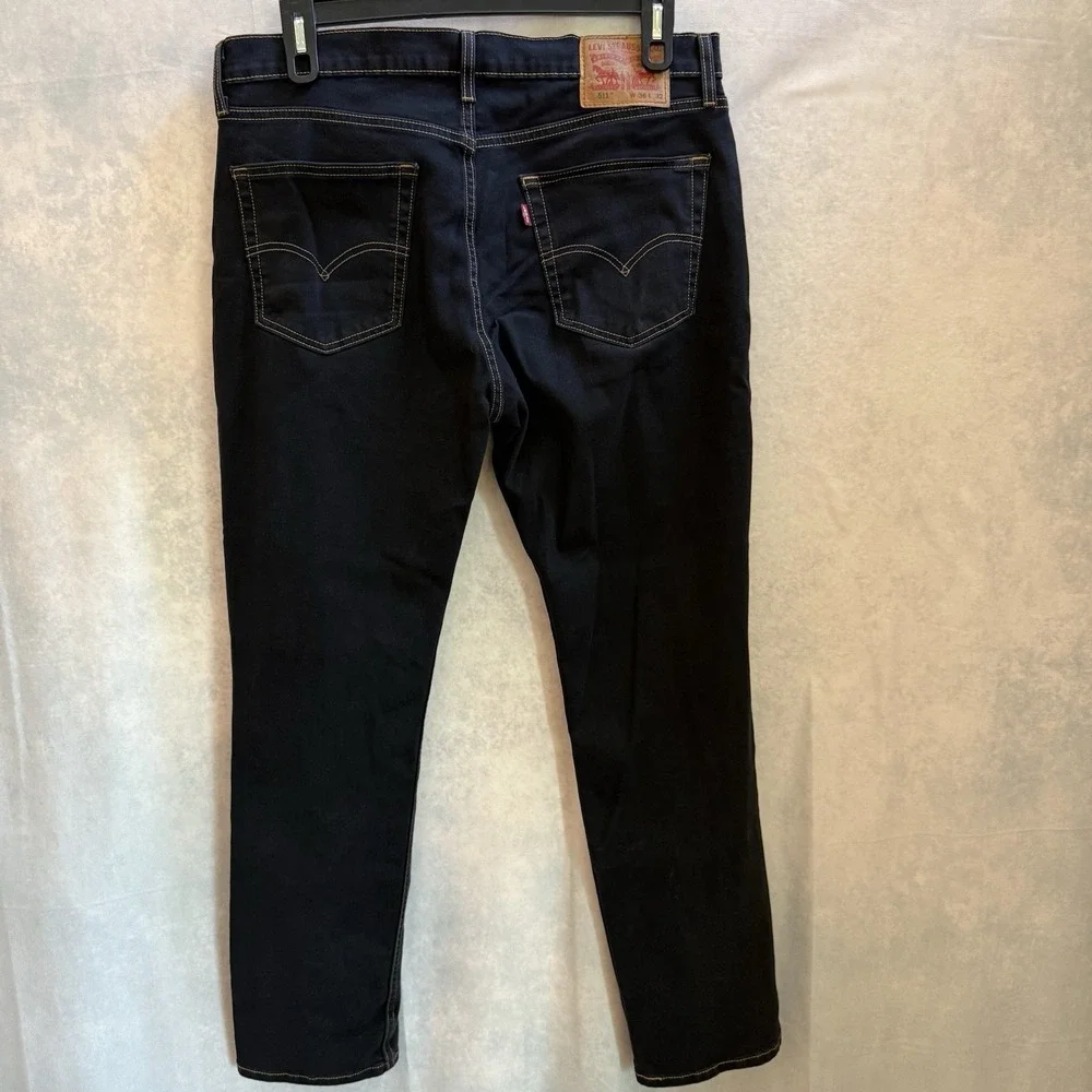 Levi's mens 511 Slim Fit‎ Athletic Taper Jeans Size 36X32-Black